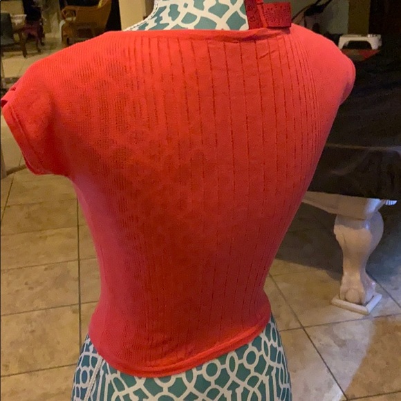 Vintage BCBG Max Azria Coral Pink Crop Top XS - Picture 3 of 3